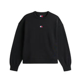 Felpa Donna Tommy Jeans Logo Nero Bianco | NonSoloSport
