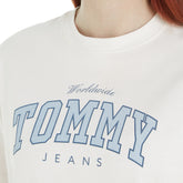 T-Shirt Donna Tommy Jeans Varsity Rlx Bianco | NonSoloSport