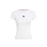 T-Shirt Donna Tommy Jeans Coste Bianco | NonSoloSport