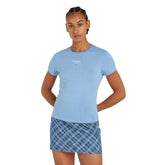 T-Shirt Donna Tommy Jeans Slim Azzurro | NonSoloSport