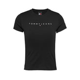 T-Shirt Donna Tommy Jeans Slim Fit Logo Nero | NonSoloSport