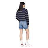 Polo Donna Tommy Jeans Rugby Blu | NonSoloSport