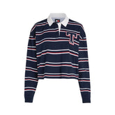 Polo Donna Tommy Jeans Rugby Blu | NonSoloSport