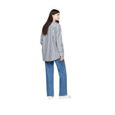 Camicia Donna Tommy Jeans Oversize Bianco Nero | NonSoloSport