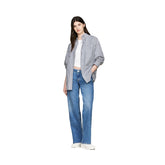 Camicia Donna Tommy Jeans Oversize Bianco Nero | NonSoloSport