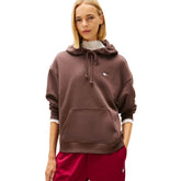 Felpa Donna Tommy Jeans Boxy Badge Marrone | NonSoloSport