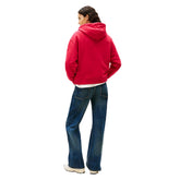Felpa Donna Tommy Jeans Distintivo Rosso | NonSoloSport