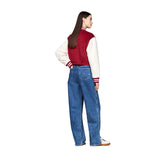 Giacca Donna Tommy Jeans Crop Varsity Rosso | NonSoloSport