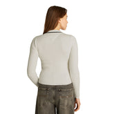 Polo Manica Lunga Donna Tommy Jeans Slim Bianco Antico | NonSoloSport