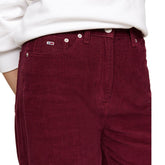 Pantalone Donna Tommy Jeans Velluto Rosso | NonSoloSport