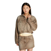Giacca Donna Tommy Jeans Crop Over Senape | NonSoloSport