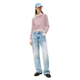 Maglioncino Donna Tommy Jeans Essential Bianco Rosso | NonSoloSport