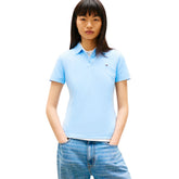 Polo Donna Tommy Jeans Slim Fit Azzurro | NonSoloSport
