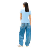 Polo Donna Tommy Jeans Slim Fit Azzurro | NonSoloSport