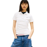 Polo Donna Tommy Jeans Mm Ess Bianco Ecru | NonSoloSport