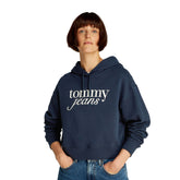 Felpa Donna Tommy Jeans Relax Ess Logo Blu | NonSoloSport