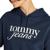 Felpa Donna Tommy Jeans Relax Ess Logo Blu | NonSoloSport