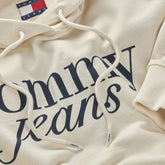 Felpa Donna Tommy Jeans Relax Ess Logo Bianco | NonSoloSport