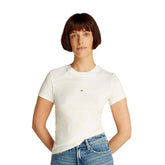 T-Shirt Donna Tommy Jeans Tonal Linear Bianco Ecru | NonSoloSport