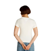 T-Shirt Donna Tommy Jeans Tonal Linear Bianco Ecru | NonSoloSport
