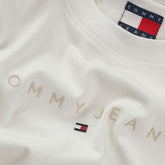 T-Shirt Donna Tommy Jeans Tonal Linear Bianco Ecru | NonSoloSport