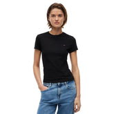 T-Shirt Donna Tommy Jeans Slim Nero | NonSoloSport