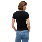 T-Shirt Donna Tommy Jeans Slim Nero | NonSoloSport