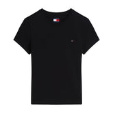 T-Shirt Donna Tommy Jeans Slim Nero | NonSoloSport