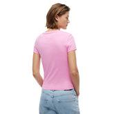 T-Shirt Donna Tommy Jeans Slim Rosa | NonSoloSport