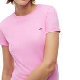 T-Shirt Donna Tommy Jeans Slim Rosa | NonSoloSport