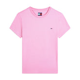 T-Shirt Donna Tommy Jeans Slim Rosa | NonSoloSport