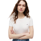 T-Shirt Donna Tommy Jeans Slim Bianco | NonSoloSport