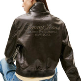 Giacca Bomber Donna Tommy Jeans Logo Retro Marrone | NonSoloSport