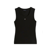 Canotta Donna Tommy Jeans Rib Ess Nero | NonSoloSport
