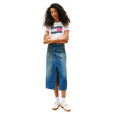 T-Shirt Donna Tommy Jeans Floral Flag Bianco | NonSoloSport