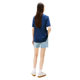 T-Shirt Donna Tommy Jeans Overdye Blu Bianco | NonSoloSport