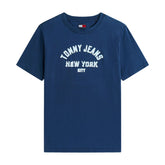 T-Shirt Donna Tommy Jeans Overdye Blu Bianco | NonSoloSport