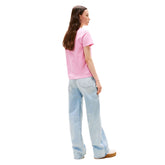 T-Shirt Donna Tommy Jeans Regular Logo Rosa | NonSoloSport