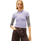 T-Shirt Donna Tommy Jeans Essential Lilla | NonSoloSport