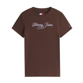 T-Shirt Donna Tommy Jeans Essential Marrone | NonSoloSport
