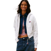 Felpa Donna Tommy Jeans Boxy Badge Grigio | NonSoloSport