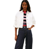 Giacca Donna Tommy Jeans Back Logo Bianco | NonSoloSport