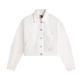 Giacca Donna Tommy Jeans Back Logo Bianco | NonSoloSport