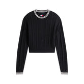 Maglione Donna Tommy Jeans Intrecciata Nero | NonSoloSport
