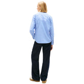 Camicia Donna Tommy Jeans Button Down Azzurro Bianco | NonSoloSport