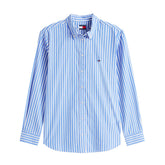Camicia Donna Tommy Jeans Button Down Azzurro Bianco | NonSoloSport