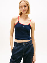Canotta Donna Tommy Jeans Badge Blu Scuro Rosso | NonSoloSport