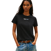 T-Shirt Donna Tommy Jeans Logo Nero | NonSoloSport