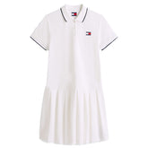 Polo Donna Tommy Jeans Badge Bianco | NonSoloSport