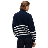Pullover Donna Tommy Jeans Distintivo Blu Bianco | NonSoloSport